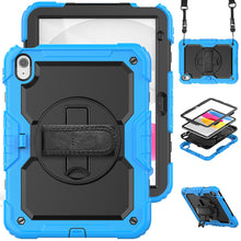 Load image into Gallery viewer, for iPad 10th Generation Case 10.9 Inch , Military Grade Shockproof Protector Silicone Cover Pencil Holder+Handle Shoulder Strap