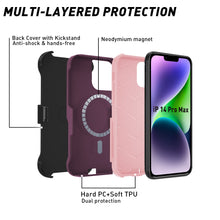 Load image into Gallery viewer, for iPhone 14 13 12 11 Case with Belt-Clip Holster Magnetic Ring,Rugged Shockproof Military Protective Bumper Armor Heavy Duty