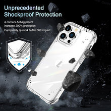 Load image into Gallery viewer, for iPhone 14 13 12 11 Pro Max Case Clear with Built-in Screen Protector Transparent Cover Full Body Protective Phone Case