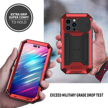 Load image into Gallery viewer, for iPhone 14 13 Pro Max Mini Case Military Grade Full-Body Rugged Built-in Kickstand Slide Camera Protective Cover Shell