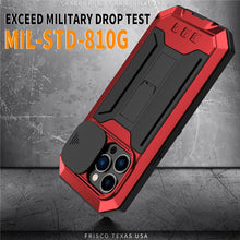 Load image into Gallery viewer, for iPhone 14 13 Pro Max Mini Case Military Grade Full-Body Rugged Built-in Kickstand Slide Camera Protective Cover Shell