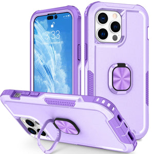 for iPhone 14 Pro Max Case 2022 Heavy Duty Full Body Shockproof Kickstand with 360° Ring Holder Support Car Mount Hybrid Bumper