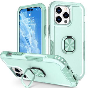 for iPhone 14 Pro Max Case 2022 Heavy Duty Full Body Shockproof Kickstand with 360° Ring Holder Support Car Mount Hybrid Bumper