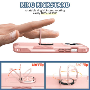 for iPhone 14 Pro Max Case 2022 Heavy Duty Full Body Shockproof Kickstand with 360° Ring Holder Support Car Mount Hybrid Bumper