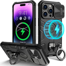 Load image into Gallery viewer, for iPhone 14 Pro Max Case For iPhone 14 Plus NILLKIN CamShield Armor Pro Magnetic Case Slide Camera Case With Ring Kickstand