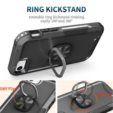 Load image into Gallery viewer, for iPhone SE 2022/2020 7 8 Case Heavy Duty Full Body Shockproof Kickstand with 360° Ring Holder Support Car Mount Hybrid Bumper