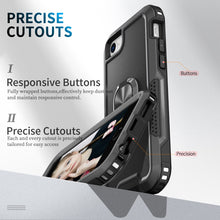 Load image into Gallery viewer, for iPhone SE 2022/2020 7 8 Case Heavy Duty Full Body Shockproof Kickstand with 360° Ring Holder Support Car Mount Hybrid Bumper