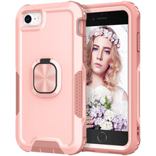 Load image into Gallery viewer, for iPhone SE 2022/2020 7 8 Case Heavy Duty Full Body Shockproof Kickstand with 360° Ring Holder Support Car Mount Hybrid Bumper