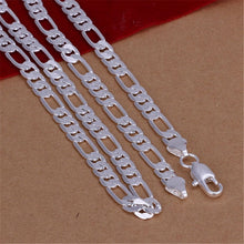 Load image into Gallery viewer, High Quality Mens 6MM Flat Chain 925 Sterling Silver Necklace Fashion Jewelry Women Men Solid Chain Wedding Gift